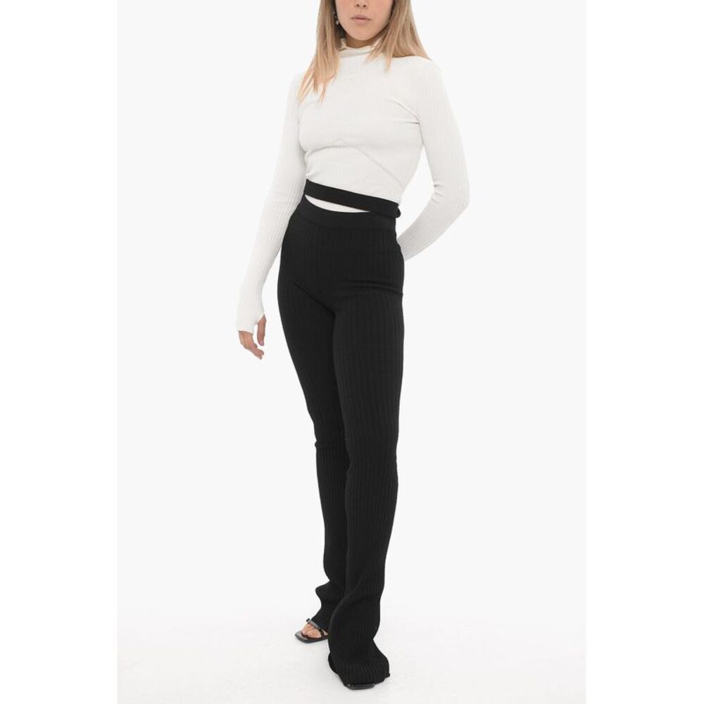 Ribbed Boot-Cut Pants - Picture 4 of 5